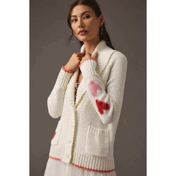 MAEVE Heart Cardigan Sweater - Picture 2 of 3